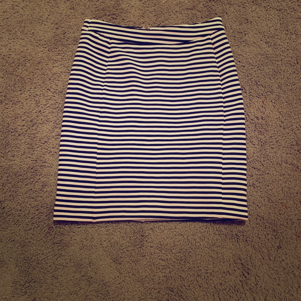 White and black business skirt